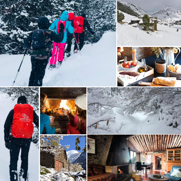Ruta con Raquetas de nieve + Experiencia gastronómica en Borda - Andorra